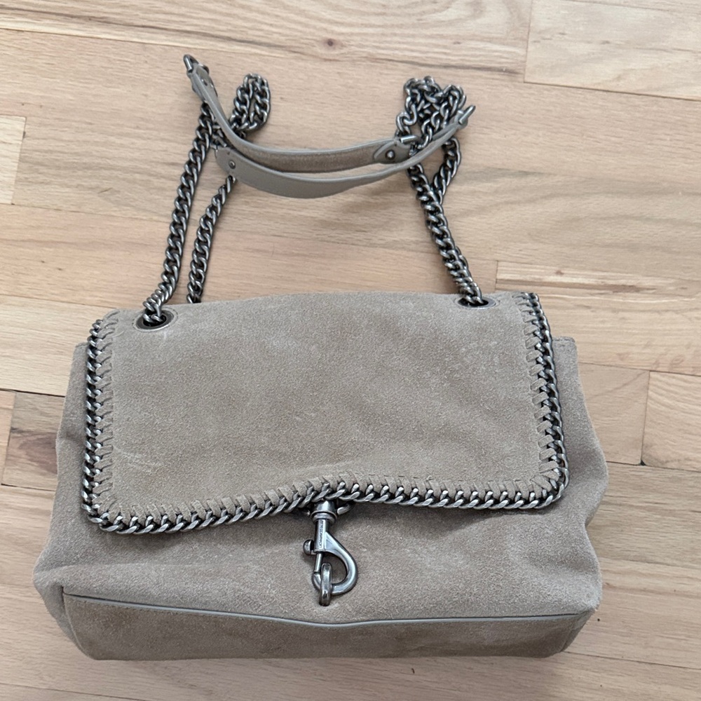 Rebecca Minkoff Tan Suede Chain Shoulder Bag